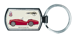 Triumph TR2 1953-55 (wire wheels) Keyring 4